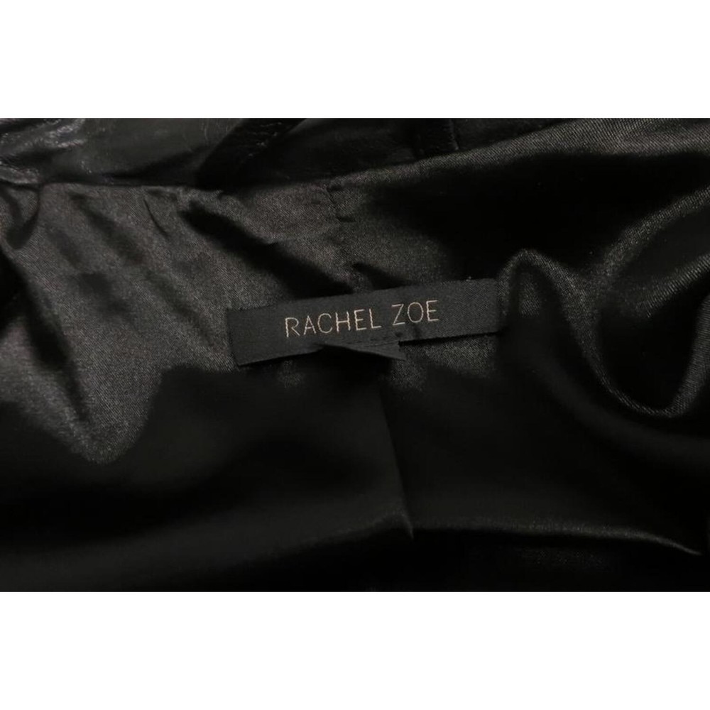 Rachel Zoe Bobby Leather Bolero Jacket Black Size 2 Open Front - Picture 5 of 6